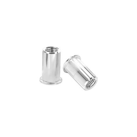50 Pièces Écrou à Rivet, Écrous Filetés à Tête Plate en Acier Inoxydable, M4 Écrous Filetés à Tête Plate, Écrous à Riveter Fileter (1/5)