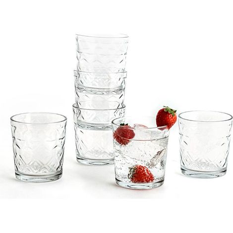 VASOS 26 CL ROMBOS CAJA 6