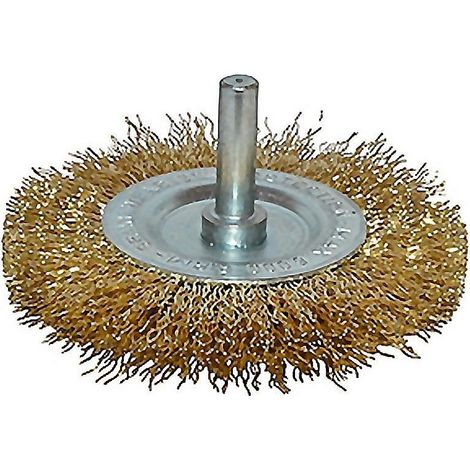 JAZ cepillo acero circular 7530-0.30x75-1/4 , Cepillo disco con espiga de 1/4 BDER 7530. - Tamaño: 75 mm. - Características: - Forma de alambre: Ondulado grueso. - Tamaño de alambr (1/3)