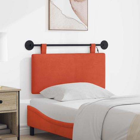 vidaXL Tête de lit suspendue Rouge orange Tissu en velours côtelé (1/5)