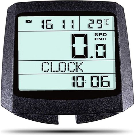 Compteur de vélo sans fil étanche avec compteur de vitesse et odomètre, capteur tactile, écran LCD pour VTT, cyclisme sur route et fitness, rétroéclairage blanc (1/5)