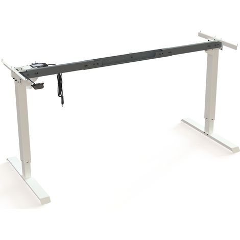 STIER Elektrisch Höhenverstellbares Gestell 501-20 Weiß für 160x80 cm Platte (1/3)
