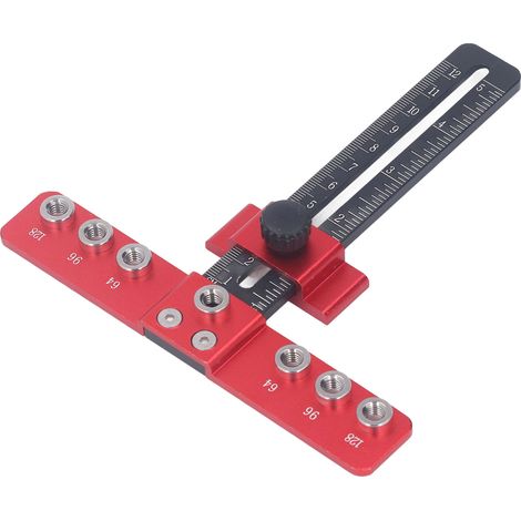 Gabarit pour meubles en alliage d'aluminium, guide de perçage pour poignées de tiroir, position de poinçonnage réglable, gabarit pour meubles