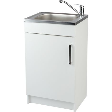 Küchenunterschrank - 50 cm - Weiß - Praktisch und Elegant - Platzsparend und Hygienisch (1/4)