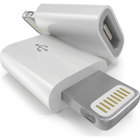 Adaptador USB Micro B a Lightning Blanco (1/4)