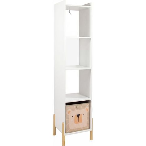 Mobiletto per bambini Mobili Rebecca Nilo 140x33x30 MDF Pino Bianco (1/5)