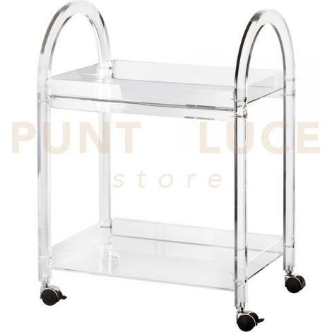 CARRELLO LIKE WATER IN CRISTALLO ACRILICO TRASPARENTE