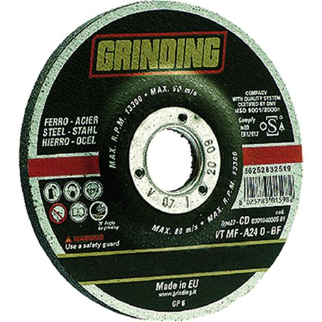 MOLA ABRASIVA DA SBAVO ø 125 x 6,4- 25 pezzi  - GRINDING