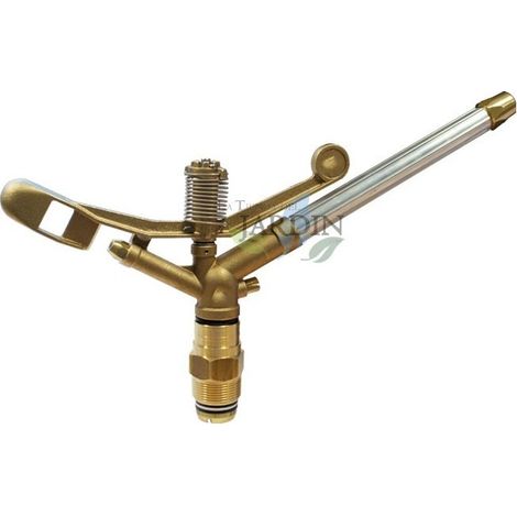 Landwirtschaftlicher Sprinkler 1 1/4'' Britanny aus Metall. Bewässerungswinkel 360º, kreisförmig. Reichweite 27 bis 36 m. Impuls