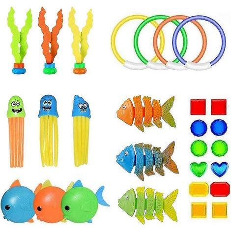 2024 New Diving Toys, 28 Pcs Swimming Toys, Diving Rings, Swimming Dive Sticks, Swimming Pool (1/4)