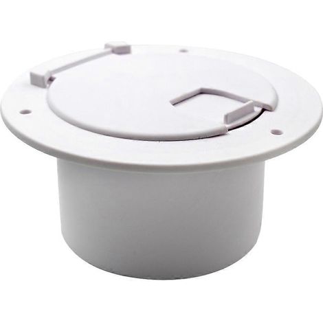 Trappe de passage de câble d'alimentation électrique ronde de petite taille (3,5 pouces) pour camping-car. (1/5)