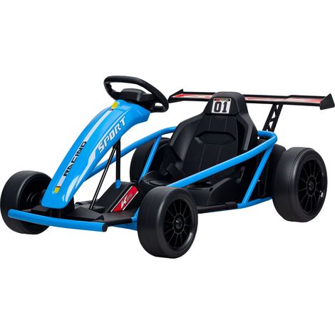 Kart elettrico per bambini 119 x 77 x 54 cm derapata controllata velocità 6-13 km/h design contemporaneo in PP blu scuro 210000653