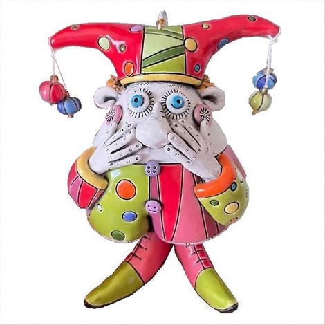 Carillon éolien clown, décorations d'Halloween pour jardin extérieur, résine C (1/5)