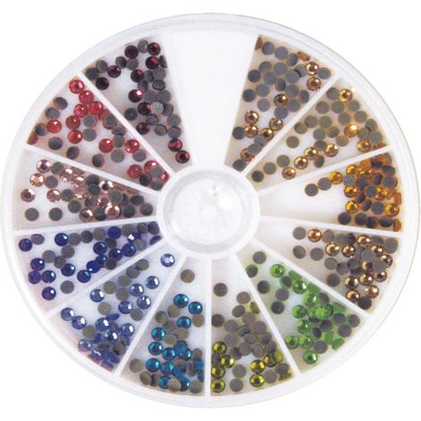 RAYHER - 360 PEZZI - 12 COLORI DIFFERENTI - HOTFIX PIETRE STRASS Ø3MM