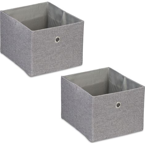Juego de 2 cajas de almacenamiento: organizadores de tela multicolor (1/5)