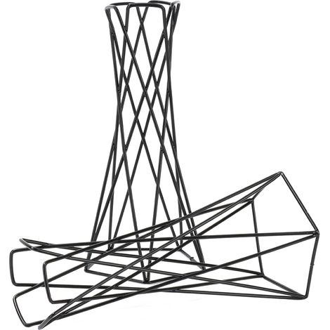 Soporte esquinero negro para plantas, fabricado en hierro, 7 x 10 x 21 cm – 1 unidad (1/2)