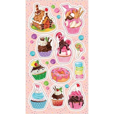 Aufkleber für süße Desserts