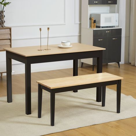 Panca da pranzo 2 posti in legno di pino 102 x 36 x 45 cm naturale DESVIAE (1/5)