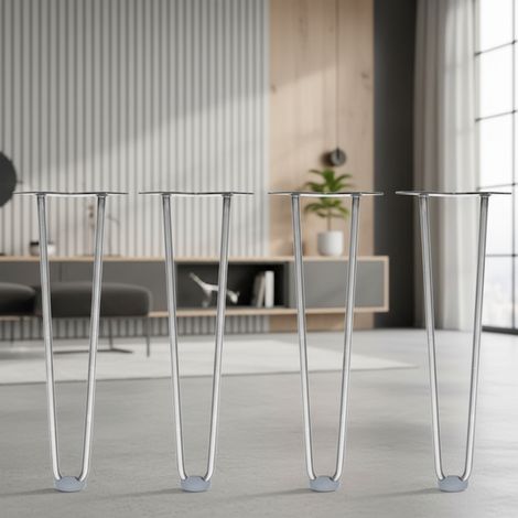 Melko 4er Set Tischuntergestell 86CM Haarnadelbeine Stahl Tischbein Stützfuß
