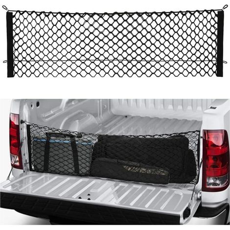 Filet de coffre voiture universel XL 125x40cm, haute élasticité, organisateur de chargement (1/5)