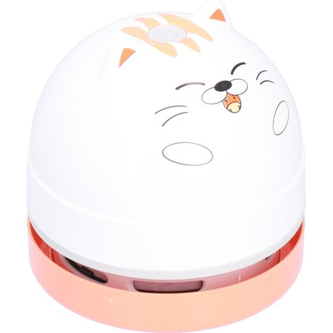 Aspirateur de bureau en forme d'animal mignon, aspirateur-nettoyeur de rasage électrique pour étudiants, nettoyeur de bureau et de crayons pour enfants, aspirateur en forme de chat. (1/5)