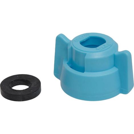 Tuerca de boquilla tipo bayoneta SW10 color azul claro con junta 25 uds. Arag ARAG 40290211P025 (1/5)