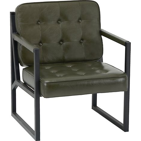 COLAMY Sessel, Bequemer Sessel mit Armlehnen und Metallbeinen für Wohnzimmer, Schlafzimmer, Wartezimmer und Büro – Grün