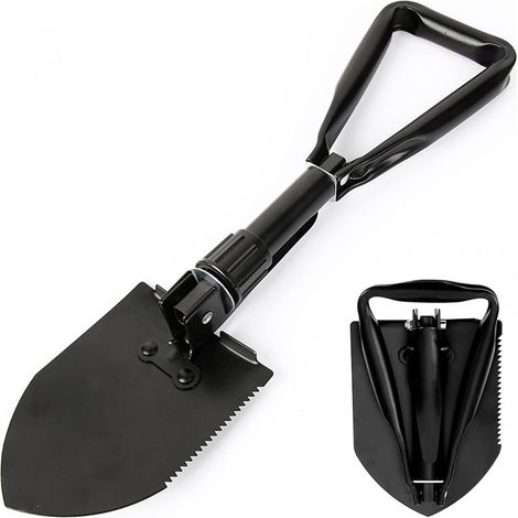 Pelle pliante, grande pelle pliante multifonctionnelle avec sac de rangement, pelle à neige pliable, utilisation pour activités de plein air, camping, pelleteuse, creusage, jardinage (1/5)