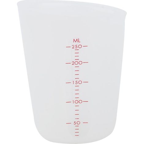 1 Tasse à mesurer en silicone, graduée, translucide, pour café thé lait (1/5)