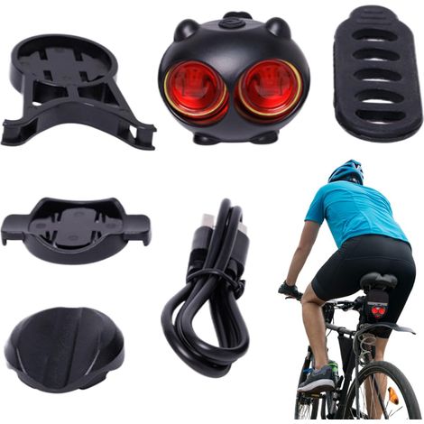 Feu Arrière Vélo - Compact pour Vélo - Feu arrière Lumineux pour vélo avec (1/5)