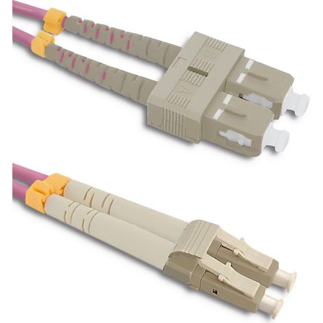 Cavo patch in fibra ottica Qoltec LC/UPC - SC/UPC  Multimodale  50/125  OM4  Duplex  2 m (1/3)