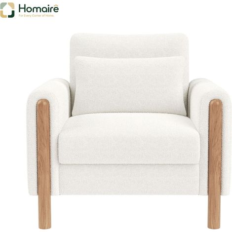 Canapé en plastique blanc avec accoudoirs 87 x 83 x 88,5 cm HOMAIRE (1/5)