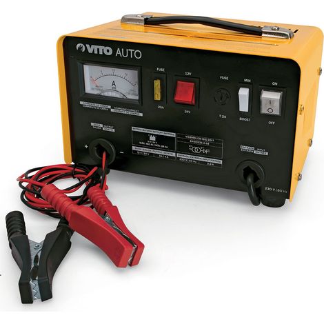 Vito – Chargeur de batterie auto 12/24V – Capacité 28-180Ah – Charge rapide 20A – Protection inversion polarité – Indice IP20 (1/4)