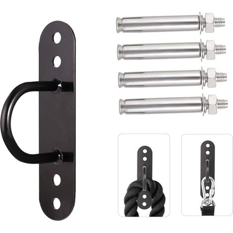 Murs/Plafond Mont Fourchette pour Gym & Home Suspension Sangles ancrer Anneaux Olympiques Fitness Training Yoga Swing Bataille Cordes Bande de résistants et équipement de Boxe (1/5)