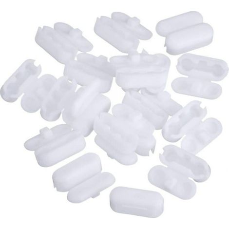 Clips connecteur stores romains - 20 pièces, plastique - Type A - Convient pour stores romains verticaux, rechange (1/5)