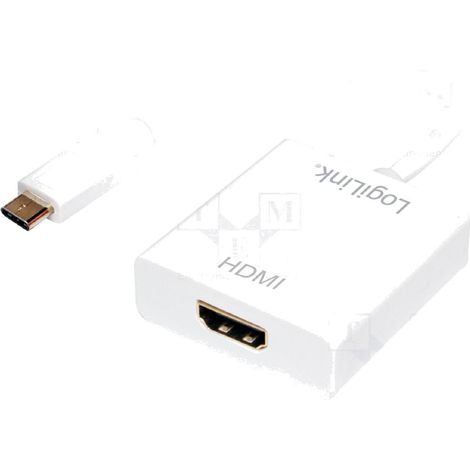 Adaptateur HDCP 1.3 HDMI 1.4 USB 3.0 HDMI femelle USB C prise male 0.14m - Blanc