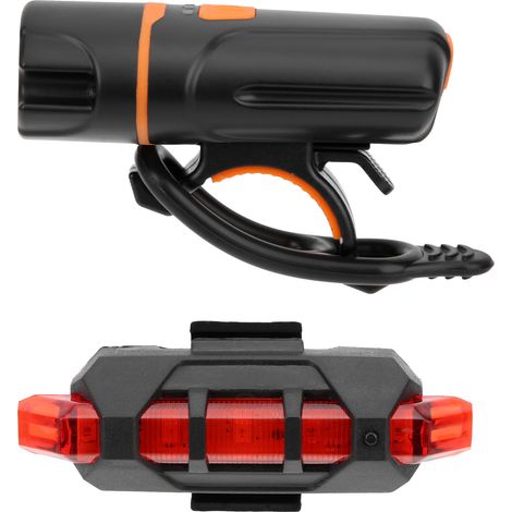 Integriertes Vorder- und Rücklicht für Fahrräder, USB-aufladbar, hohe Helligkeit, 6 Modi, Ausrüstung für Nachtfahrten (1/5)