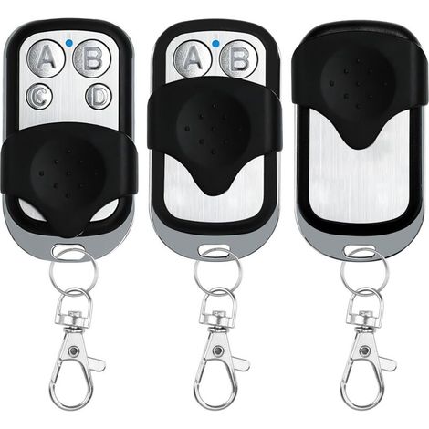 3Pcs Telecommande Universelle Portail. 433.92 MHz Télécommande Garage sans Fil à 4 Boutons. Bip Portail Universelle avec Couvercle Coulissant Porte Clés pour Porte Garage Électrique (1/5)
