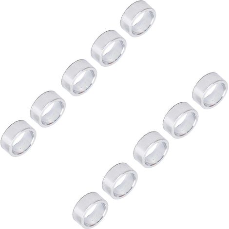 Entretoise ronde non filetée en alliage d'aluminium, diamètre extérieur 10 mm, épaisseur 4 mm, lot de 10 (1/5)