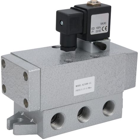 Électrovanne G1/2 po 2 positions 5 voies à commande unique K25DH-15DC24V (1/5)