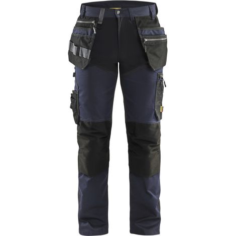 Pantalon de travail artisan + stretch bleu marine/noir T46 - BLÅKLÄDER - 159918608699C52 (1/3)