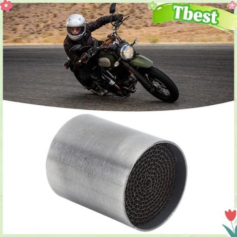 HURRISE Catalyseur de tuyaux d'échappement (48 100mm)Moto Tuyau 'échappement Catalyseur En moto 42x5 0mm/1.65x1,96 pouces