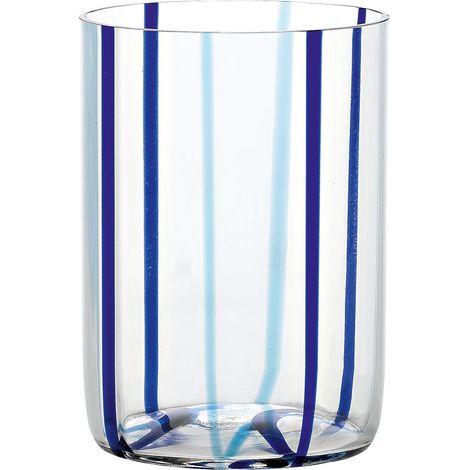 Bicchiere Tirache Zafferano in vetro borosilicato bicolore Acquamarina-blu box 6 pezzi (1/3)