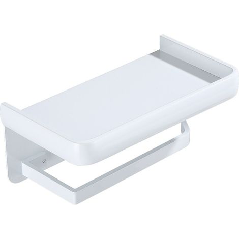 Selbstklebender, wandmontierter Toilettenpapierhalter mit Edelstahlablage