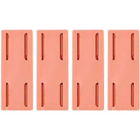 Supports de prise murale auto-adhésifs robustes et résistants aux chocs (lot de 4), compatibles avec les salons et adaptés à un usage quotidien.