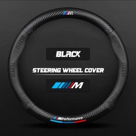 Couvre-volant - O noir - BMW - Fibre de carbone - 37-38 cm - Confortable et résistant (1/4)