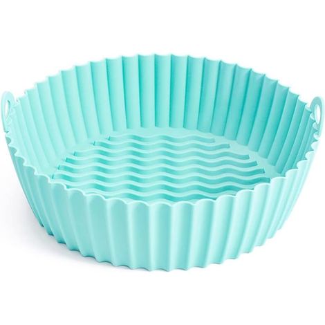 Panier Friteuse Air Cuisine, Plat de Cuisson Réutilisable pour Gâteau, Poulet Frit, Pizza, Double Face, Accessoire Friteuse Domestique, Plateau Vert Menthe (1/5)