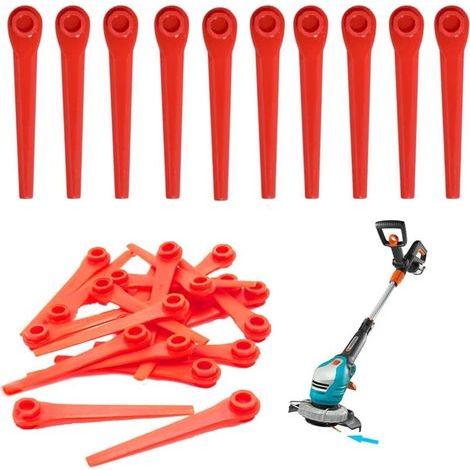 100-Piece Plastic Lawnmower Blade Set, Red Plastic Blades, Lawn Blades, Red Lawn Blades, For Lawn Mowers, High Precision Cutting (1/5)