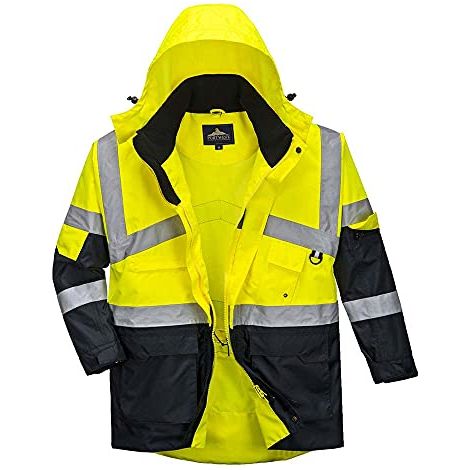 Parka Bicolore Traspirante Hi-Vis Giallo/Marino M (1/4)