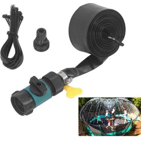 Arroseur trampoline 15m, jeu d'eau pour enfants, accessoire jardin été, amusement extérieur, bleu